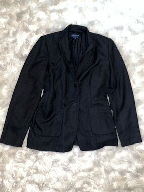 Ann Taylor Black Tailored Two-Button Blazer